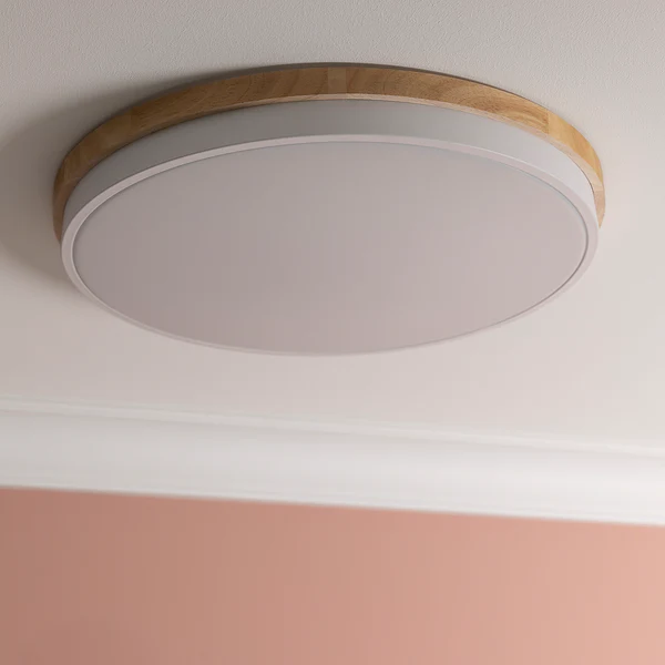 LED-Deckenleuchten Baarlo Typ B - Gummibaum massiv / Eisen - 1-flammig - Durchmesser: 50 cm - Image 2