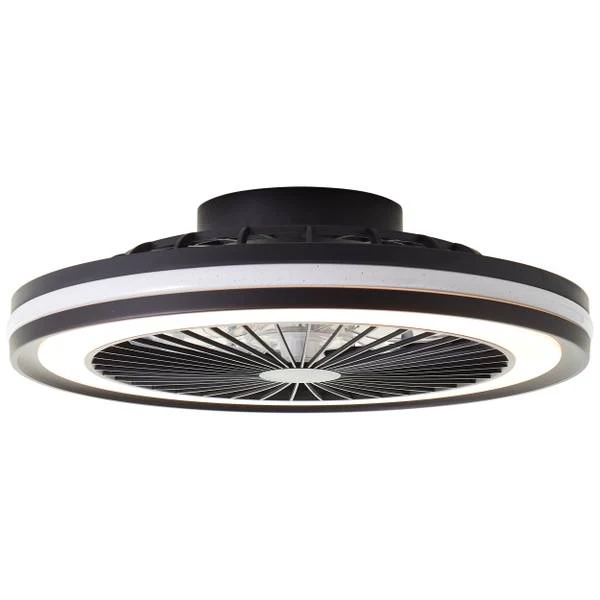 LED-Deckenventilator Palmero - Eisen / Kunststoff - Schwarz - 1-flammig - Image 8