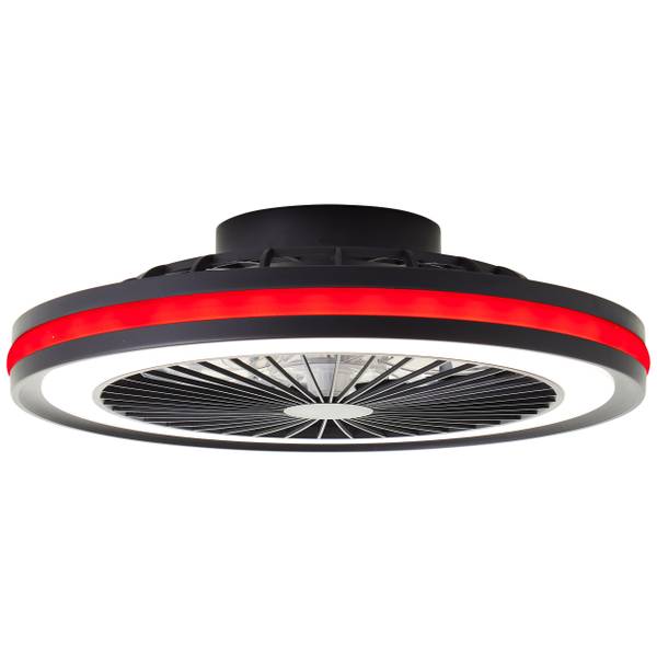 LED-Deckenventilator Palmero - Eisen / Kunststoff - Schwarz - 1-flammig - Image 9