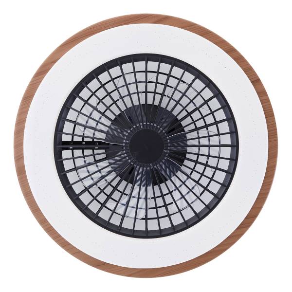 LED-Deckenventilator Slimline - Eisen / Kunststoff - 1-flammig - Braun - Image 6