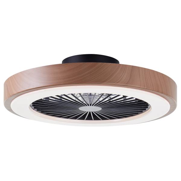 LED-Deckenventilator Slimline - Eisen / Kunststoff - 1-flammig - Braun - Image 7