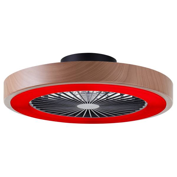 LED-Deckenventilator Slimline - Eisen / Kunststoff - 1-flammig - Braun - Image 8