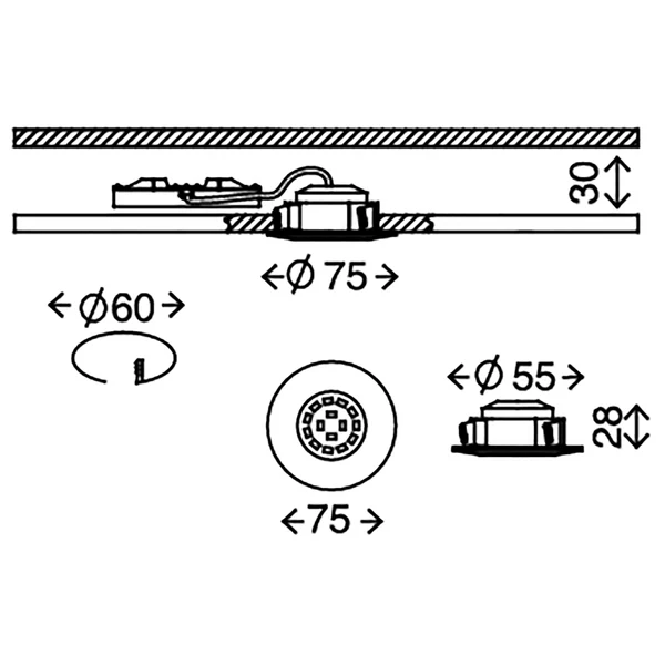 LED-Einbauleuchte  Attach One - Polycarbonat / Eisen - 3-flammig - Image 7