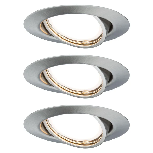 LED-Einbauleuchte Base V - Acrylglas / Aluminium - 3-flammig