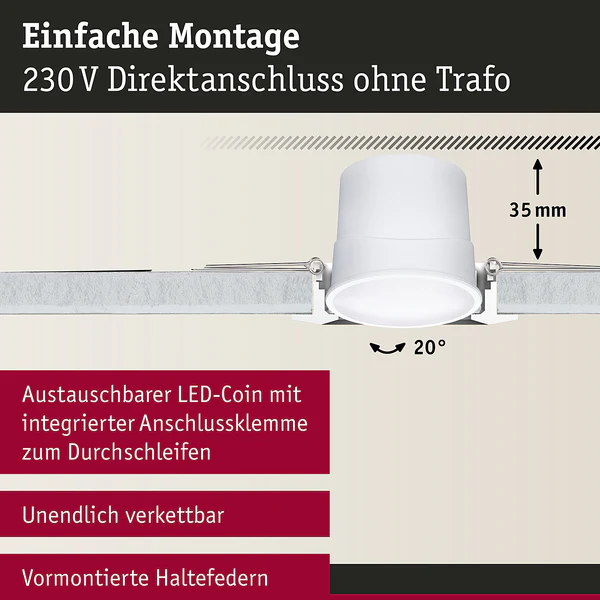 LED-Einbauleuchte Coin 3er-Set RGBW - Metall - Schwarz - 1-flammig - Schwarz - Image 9