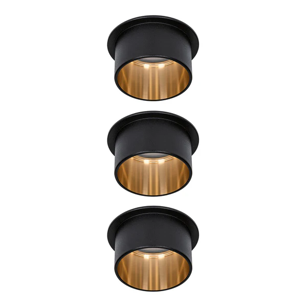 LED-Einbauleuchte Gil III (3er-Set) - Aluminium - 3-flammig - Image 3