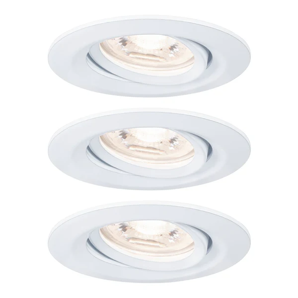 LED-Einbauleuchte Nova I (3er-Set - Aluminium - 3-flammig