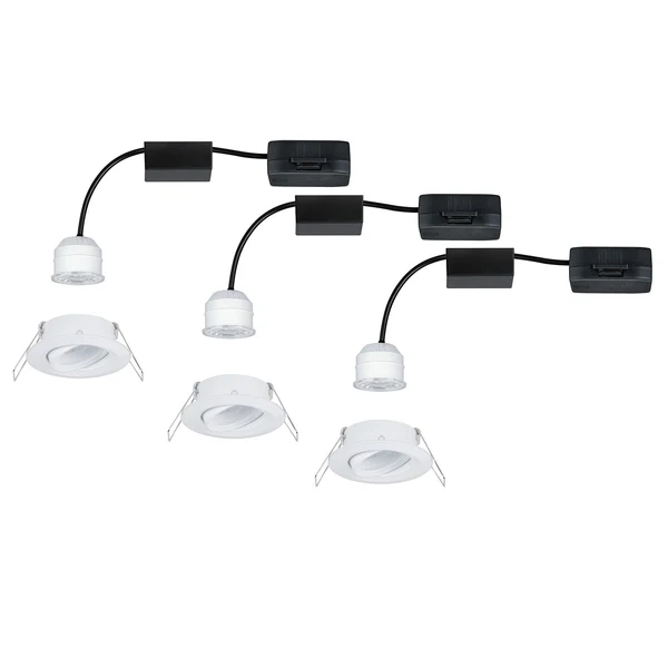 LED-Einbauleuchte Nova I (3er-Set - Aluminium - 3-flammig - Image 2