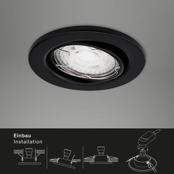 LED-Einbauleuchte Sten V - Eisen - 3-flammig - Image 6