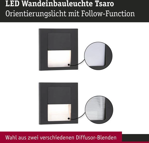 LED-Einbauleuchte Tsaro - Kunststoff - Schwarz - Image 9