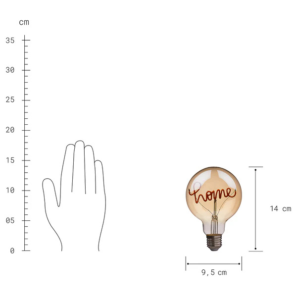 LED-Glühbirne BRIGHT LIGHT Home - Glas - Beige - Image 4