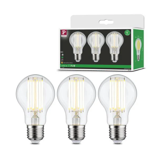 LED-Glühbirne Eco-Line 5W - Klarglas - Durchscheinend - 3er Set - Warmweiß - Image 3