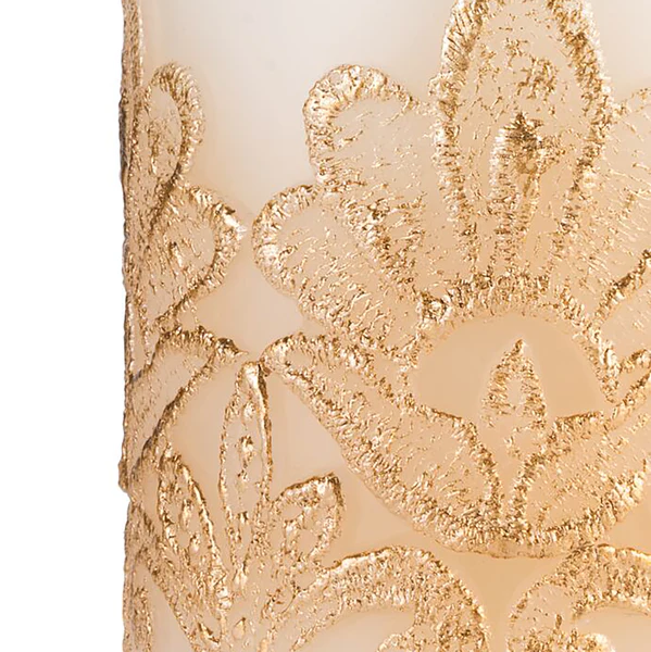 LED-Kerze Cosy Charm 2er-Set - Wachs - Gold / Weiß - Image 5
