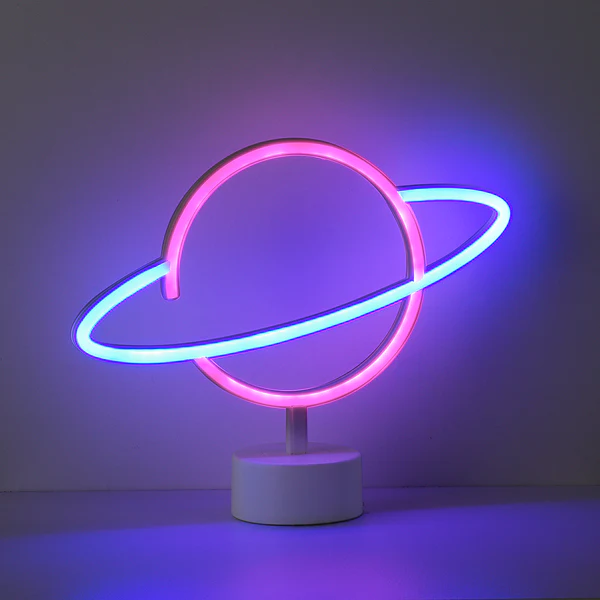 LED-Kinderzimmerleuchte Neon-Saturn - Polyester PVC - 1-flammig - Image 3