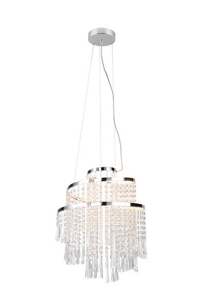 LED-Kronleuchter Pomp Typ A - Eisen / Acrylglas - Silber - 1-flammig - Image 4