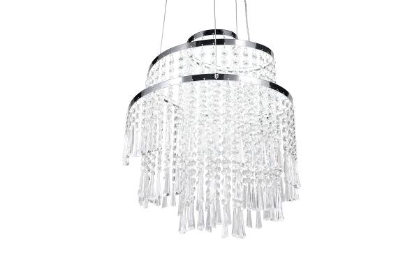 LED-Kronleuchter Pomp Typ A - Eisen / Acrylglas - Silber - 1-flammig - Image 6