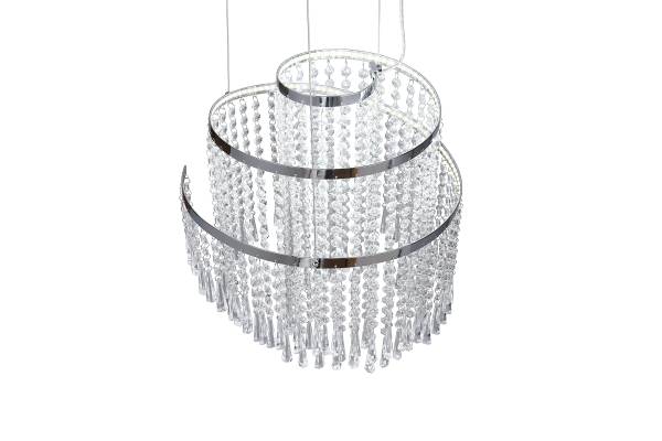 LED-Kronleuchter Pomp Typ A - Eisen / Acrylglas - Silber - 1-flammig - Image 9
