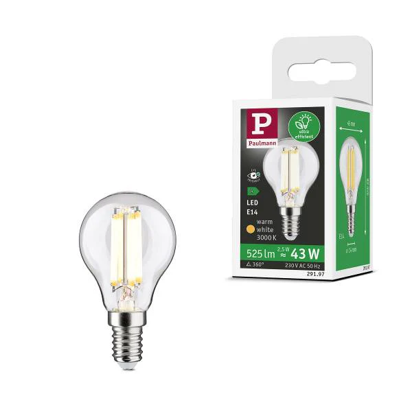 LED-Leuchtmittel Eco-Line Tropfen - Klarglas - Transparent - 1er Set - Warmweiß - Image 3