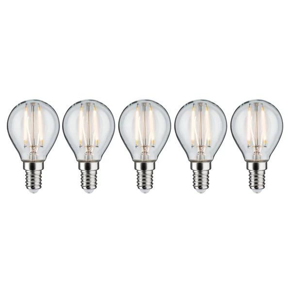 LED-Leuchtmittel Jersey (5er-Set) - Klarglas / Metall - 5-flammig