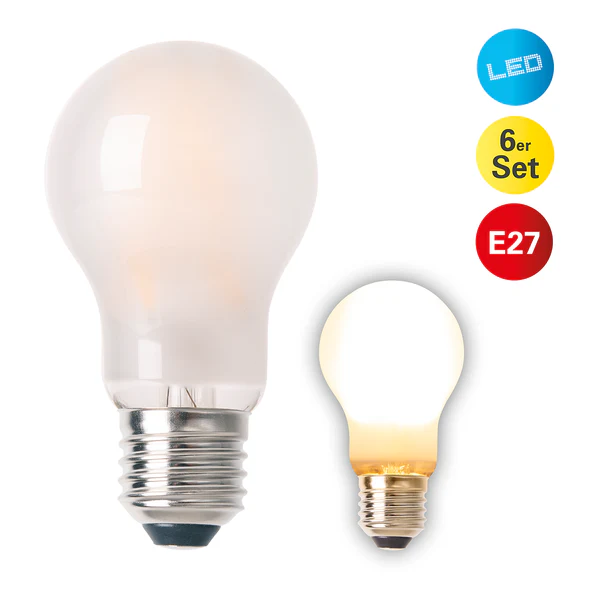 LED-Leuchtmittel Waledas (6er-Set) - Opalglas / Eisen - 6-flammig - Image 3