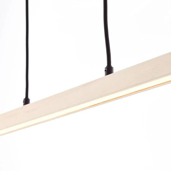 LED-Pendelleuchte Arion - Kiefer Teilmassiv / Stahl - 1-flammig - Image 4