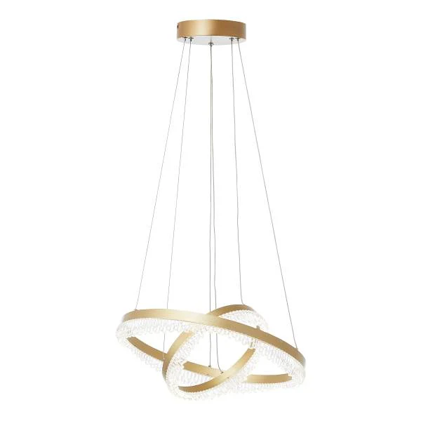 LED-Pendelleuchte Aurora - Aluminium / Acrylglas - 2-flammig - Gold - Image 4