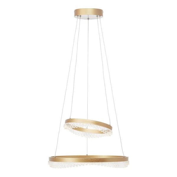 LED-Pendelleuchte Aurora - Aluminium / Acrylglas - 2-flammig - Gold - Image 5