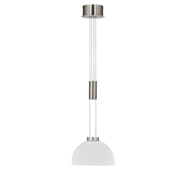 LED-Pendelleuchte Avignon I - Milchglas / Eisen - 1-flammig - Matt Silber - Image 3