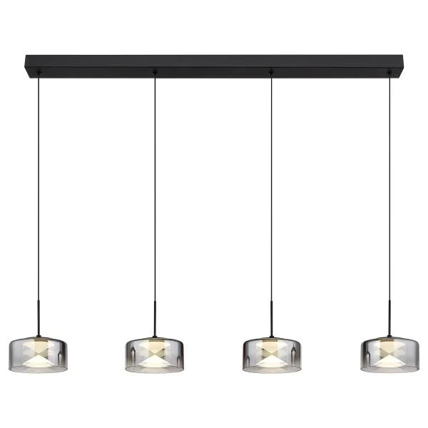 LED-Pendelleuchte Belinda - Rauchglas / Eisen - Image 5