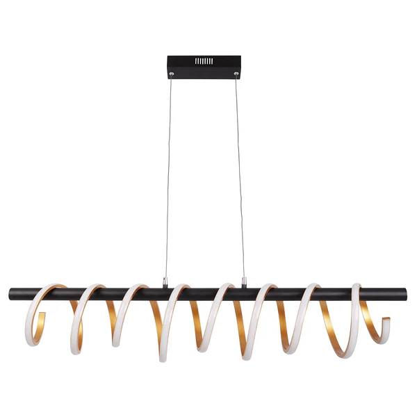 LED-Pendelleuchte Belleza - Eisen / Acrylglas - Schwarz / Gold - 1-flammig - Image 5