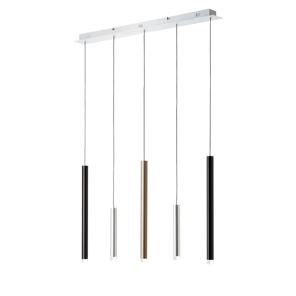LED-Pendelleuchte Cembalo II - Acrylglas / Stahl - Flammenanzahl: 5 - Image 2