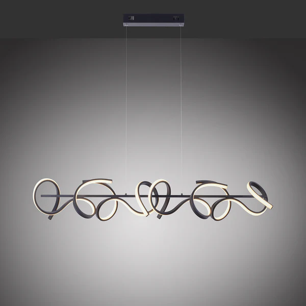LED-Pendelleuchte Curls - Polycarbonat / Aluminium - 4-flammig - Image 3