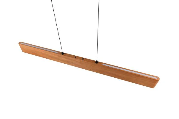 LED-Pendelleuchte Edgewood - Gummibaum teilmassiv / Eisen - 1-flammig - Breite: 115 cm - Image 5