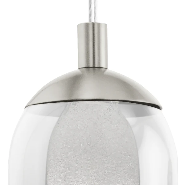LED-Pendelleuchte Farsala I - Glas / Stahl - 1-flammig - Image 3