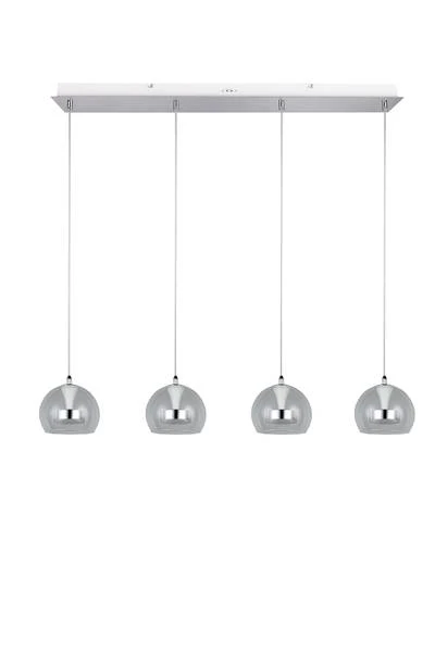 LED-Pendelleuchte Flynt - Klarglas / Eisen - Flammenanzahl: 4 - Image 4