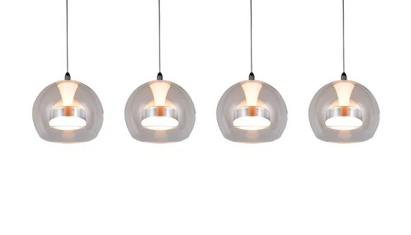 LED-Pendelleuchte Flynt - Klarglas / Eisen - Flammenanzahl: 4 - Image 7