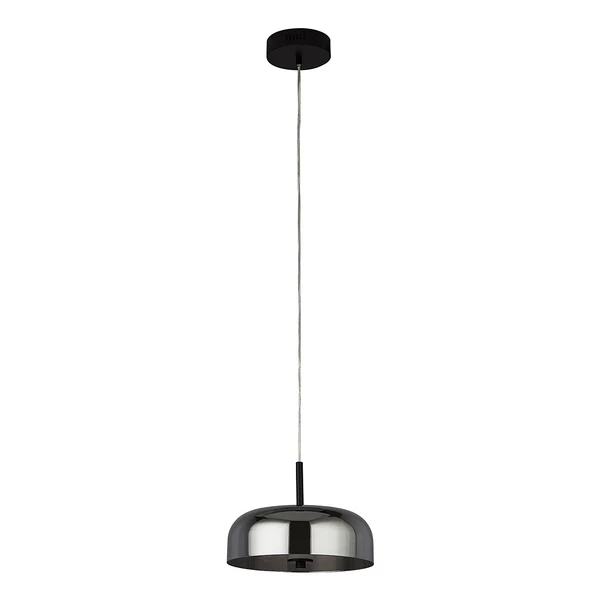 LED-Pendelleuchte Frisbee - Stahl / Rauchglas - Schwarz - 1-flammig - Image 3