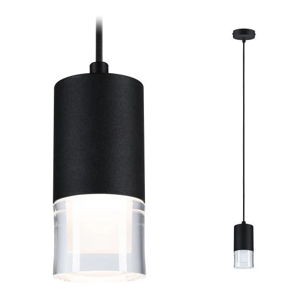 LED-Pendelleuchte Kame - Aluminium - 1-flammig - Schwarz - Image 8