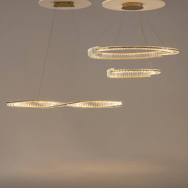 LED-Pendelleuchte Krone Typ B - Kristallglas / Mischmetall - 1-flammig - Image 2