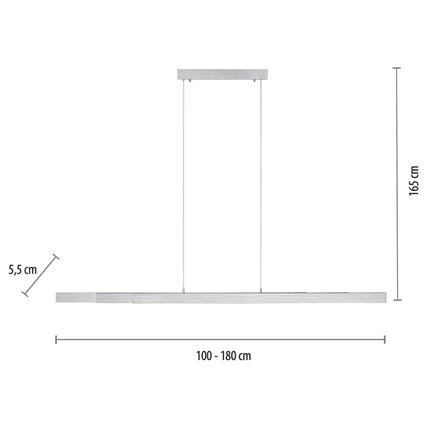 LED-Pendelleuchte Luzi - Kunststoff / Aluminium - 3-flammig - Weiß - Image 10