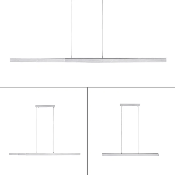 LED-Pendelleuchte Luzi - Kunststoff / Aluminium - 3-flammig - Weiß - Image 8