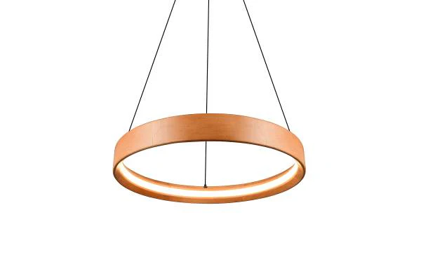 LED-Pendelleuchte Lynwood - Gummibaum teilmassiv / Eisen - 1-flammig - Image 4