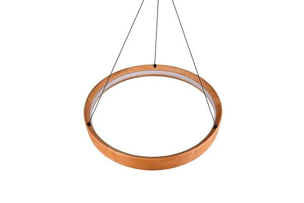 LED-Pendelleuchte Lynwood - Gummibaum teilmassiv / Eisen - 1-flammig - Image 6