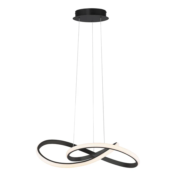 LED-Pendelleuchte Maria - Kunststoff / Eisen; Aluminium - 1-flammig - Schwarz - Image 3