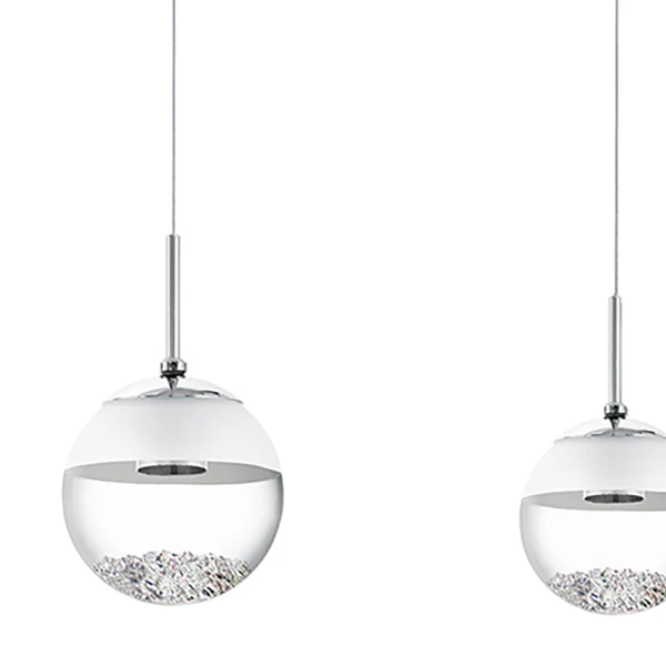 LED-Pendelleuchte Montefio III - Kristallglas / Stahl - 3-flammig - Image 3