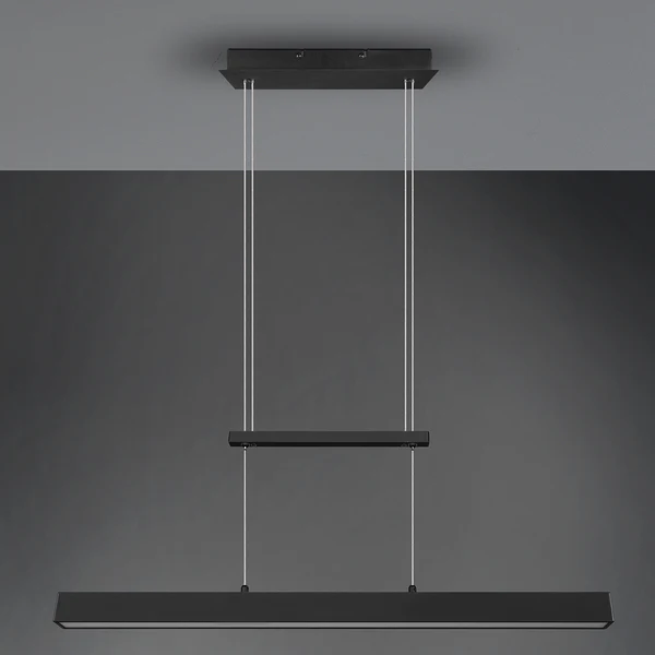 LED-Pendelleuchte Paros - Eisen - 1-flammig - Schwarz - Image 4