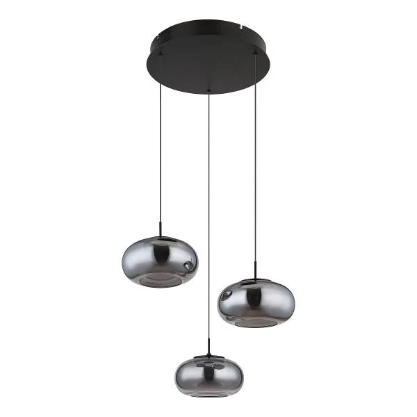 LED-Pendelleuchte Quintara Typ A - Rauchglas / Eisen - 3-flammig - Image 4