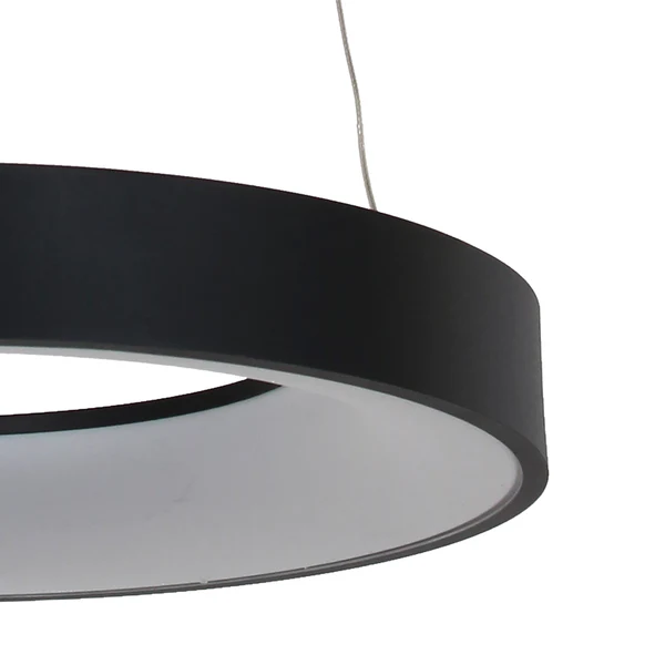 LED-Pendelleuchte Ringlede - Aluminium - 1-flammig - Schwarz - Durchmesser: 48 cm - Image 10