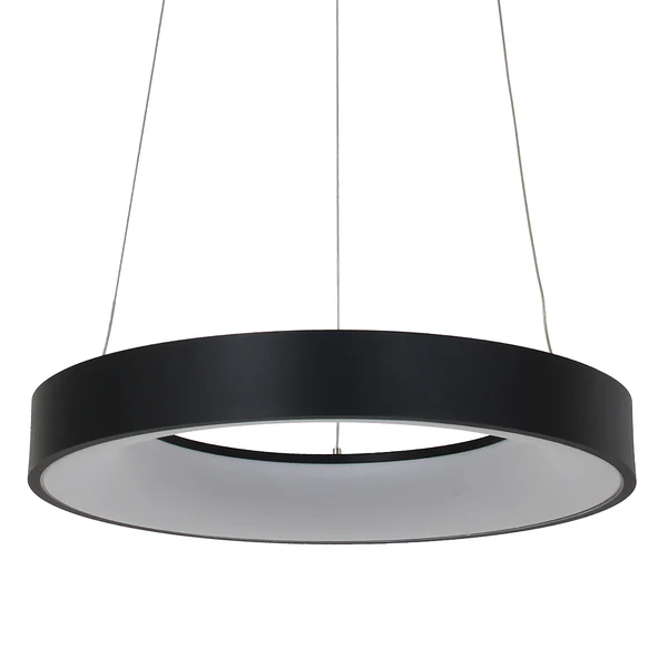 LED-Pendelleuchte Ringlede - Aluminium - 1-flammig - Schwarz - Durchmesser: 48 cm - Image 4