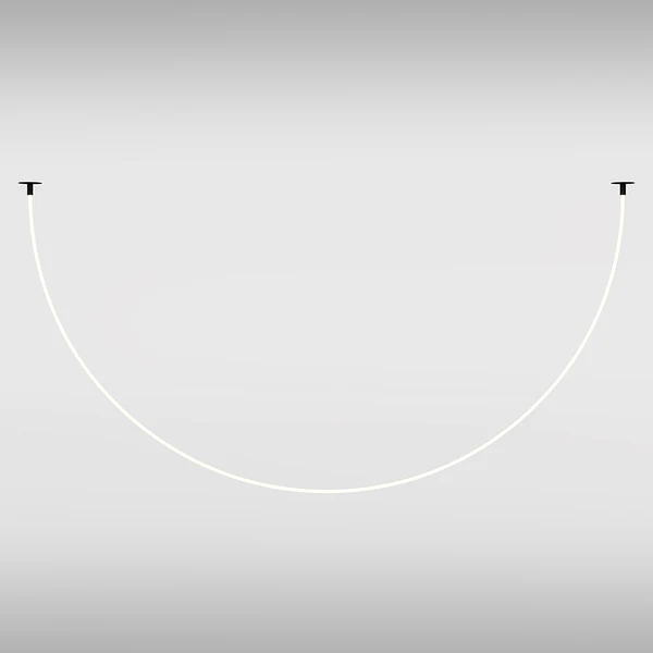 LED-Pendelleuchte Tau Typ A - Silikon / Aluminium - 1-flammig - Schwarz